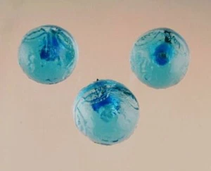 Lovely Old Domed Sky Blue Pressed Glass Push Pin / Picture Rail Hanger - Picture 1 of 4