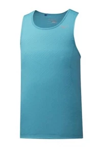 MIZUNO MENS APLHA VENT SINGLET Men Running Top Blue Size XXL - Picture 1 of 5