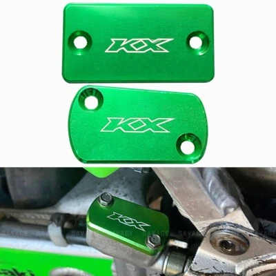 Cubierta de depósito de líquido de frenos trasero delantero CNC para KAWASAKI KX125 KX450F KX 250/F Foto 1 de 4