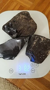 3pieces of High Quality Beautiful Natural Rough Black Obsidian 1 LB 6.8 oz - Bild 1 von 5