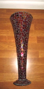 "Jarrón alto ~ tonos de rosas y rojo ~ 19 5/8" de alto ~ - Imagen 1 de 11