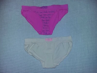 2x Victoria's Secret ROSA Extra Bajo Tiro Hipster Bikini Bragas Rosa y Desnudo XS Foto 1 de 4