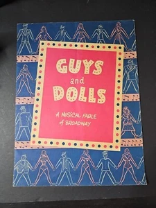 Guys And Dolls A Musical Fable Of Broadway 1940s Playbill - Imagen 1 de 5