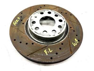 2016-2023 AUDI TT QUATTRO 8S MK3 FRONT LEFT BRAKE DRILLED ROTOR SET OEM - Image 1 of 4