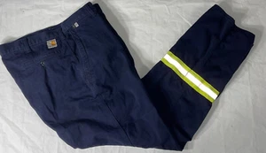 Carhartt Flame Resistant 63685-20 Navy BLUE 32X30 HI-VISIBILITY S298 - Picture 1 of 19