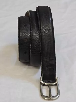 Johnny Farah Black Leather Belt Size S - Image 1 of 4