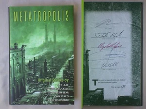 Signed #'d METATROPOLIS John Scalzi Tobias Buckell Elizabeth Bear Jay Lake HC/DJ - Picture 1 of 3