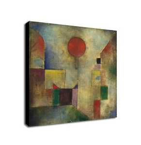 Red Balloon Abstract Art by Paul Klee 1922 - Framed Canvas Wall Art Print - Picture 1 of 6