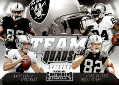 2018 Panini Contenders #TQ-7 Derek Carr  Cooper / Marshawn Lynch  Nelson - Image 1 of 2