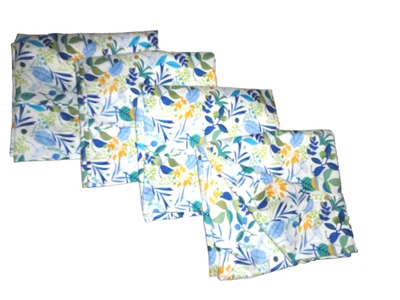 CHARISMA PEYTON BLUE GREEN LEAVES ORANGE FERNS (4) KING PILLOWCASES 20X38 - Image 1 of 4