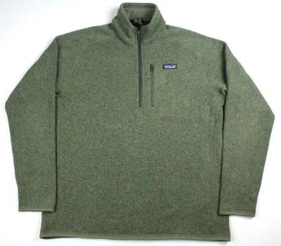 Patagonia Better Sweater 1/4 Zip Pullover Fleece Jacket Mens XL Green - Image 1 of 4
