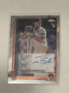2025 Topps Chrome Trevor McDonald Auto RC ~ SF GIANTS - Picture 1 of 2