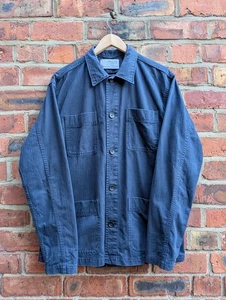 SELECTED HOMME Loose Tony Chore Workers Utility Overshirt Jacket Navy Size L - Picture 1 of 7