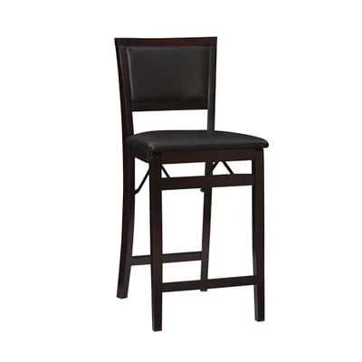 Linon Home Decor Keira Pad Back Folding Counter Stool, 24-Inch - Image 1 of 4