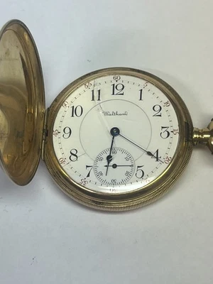 SOLID 14K YELLOW GOLD WALTHAM POCKET WATCH 49MM  95.7 grams - Image 1 of 4