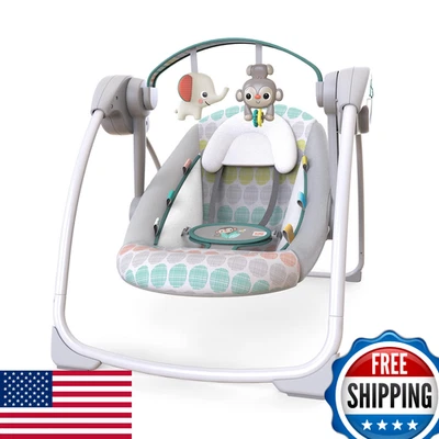 Bright Starts Portátil 6 Velocidades Bebé Columpio Caprichoso Salvaje Taggies Música Juguete Bar Foto 1 de 4