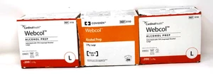 Covidien 5110 Webcol Alcohol Prep Pads Large 2 Ply - 200/BX 3 Boxes - Picture 1 of 1