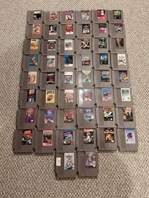 Huge NES 50 Game Lot Super Mario Tetris 1943 Blaster Master Rad Racer