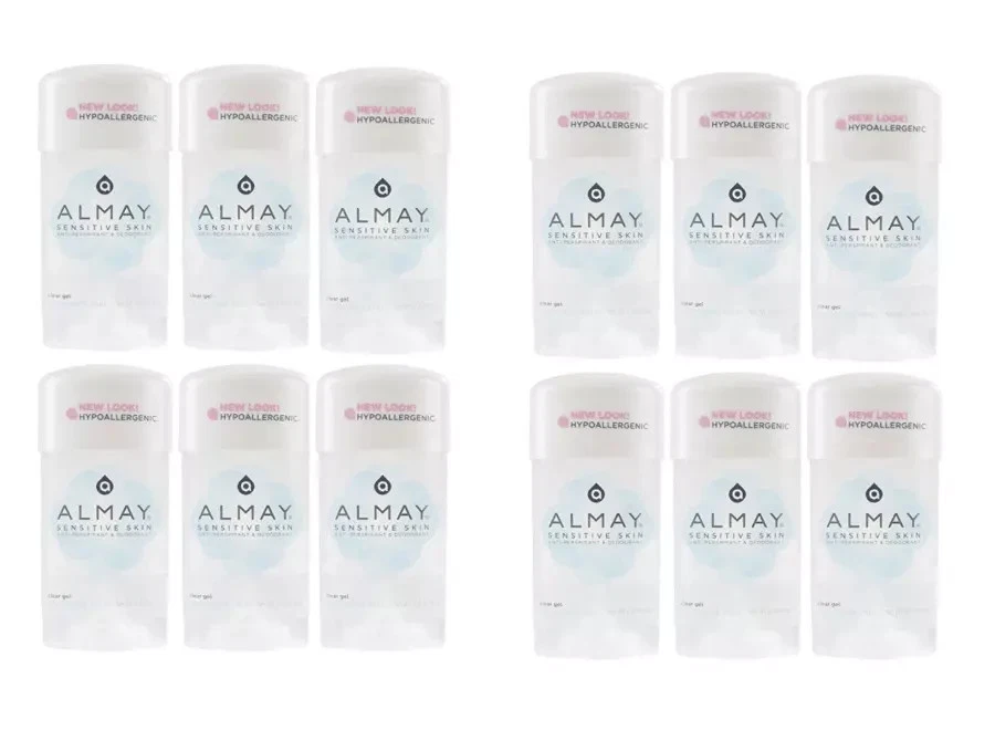 12 Almay Sensitive Skin FRAGRANCE FREE CLEAR GEL Antiperspirant Deodorant 2.25oz - Image 1 of 4