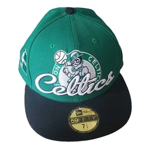Boston Celtics New Era 59Fifty fitted Hat Cap Hardwood Classics Sz 7 1/2 EUC - Picture 1 of 6