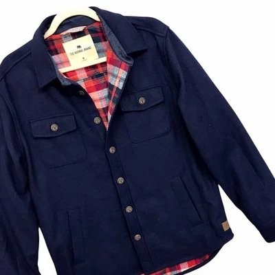 The Normal Brand Jacket Brightside Flannel Lined Wool Navy Blue Western Men’s L - Image 1 of 4