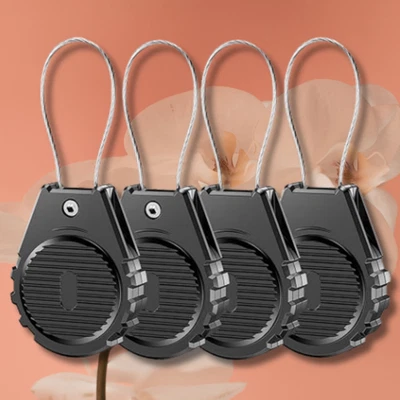 Airtag Holder Keychain 4 Pack,Waterproof Lock Case Cover with Wire Cable - Image 1 of 4