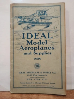 1920 Ideal Model Aeroplanes & Supplies Catalog Toy Airplanes Aviation WWI ERA Foto 1 de 4