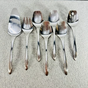 Playboy Flatware 7 pcs Serving Spoon Fork Cake Server Stainless Steel Vintage - Picture 1 of 15
