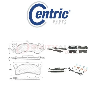 Centric Posi Quiet Disc Brake Pads w Shims for 1979-1986 GMC K2500 4.1L 4.3L ev Foto 1 de 4