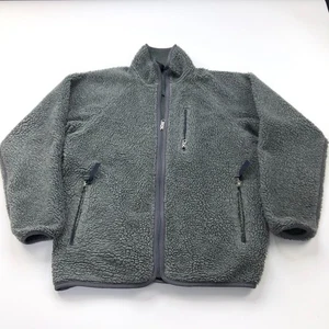 Patagonia Deep Pile Retro Medium Gray Mens Full Zip Mock Neck Jacket PLS READ - Picture 1 of 11