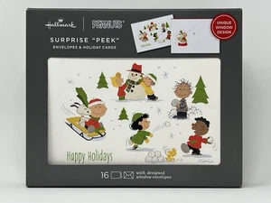 Hallmark Peanuts Surprise Peak Happy Holidays Weihnachtskarten verpackt - Bild 1 von 8
