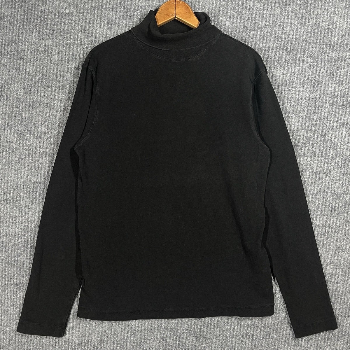 トップス 90s OldGAP Heavyweight Cotton Knit Black Vintage Top Heavy Hoodie 2001 Y2K Sz XL Dragon Skull Double