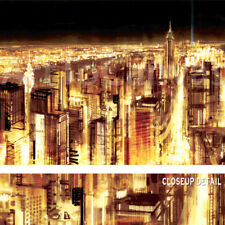 40W"x30H" MANHATTAN PANORAMIC NOCTURNE by FARRELL - NEW YORK BIG APPLE CANVAS
