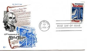 1312 Bill of Rights, Cover Craft Cachets, CCC, with insert, FDC - Bild 1 von 2