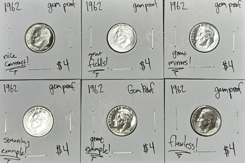 1962 Proof Roosevelt Dime ~Blazing Gem Proofs!~ Cover