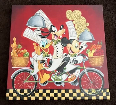 Boceto firmado por Tim Rogerson con ruedas con sabor 14Hx14W Disney Mickey Treasures Foto 1 de 4