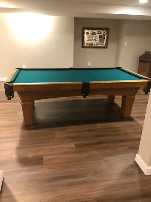 8ft 30th Olhausen Pool Table/ Green Felt/Excellent condition.  Barely used. - Image 1 of 4