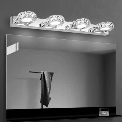 Modern LED Crystal Mirror Light Front Wall Lamp Bathroom Vanity Light Fixture - Image 1 of 4