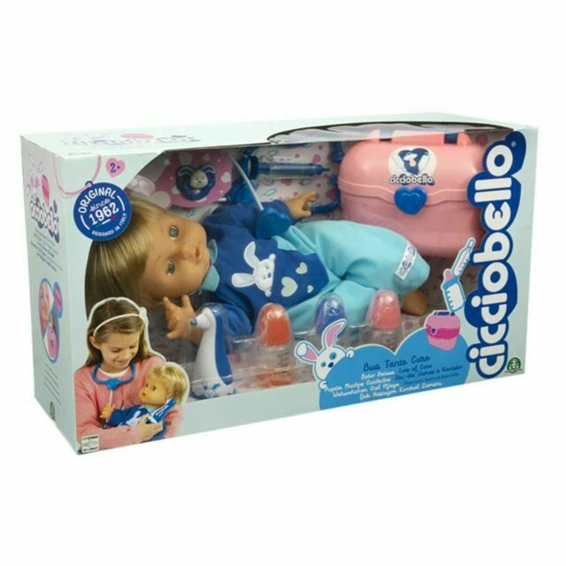 Cicciobello Bua Set Bambola Interattiva con 3 Biberon 1 Siringa Stetoscopio e Ciuccio