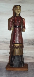 Rajasthan Indien Volkskunst oder Bulto Santa Barbara Puppe Statue bewegliche Arme A12 - Bild 1 von 3