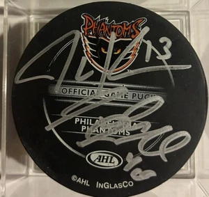 Claude Giroux Andreas Nodl Kalinski Ratchuk Signed Autograph Auto Phantoms Puck - Picture 1 of 3