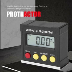 360 Degree Mini Digital Protractor Inclinometer Electronic Level Box Magnetic - Picture 1 of 11