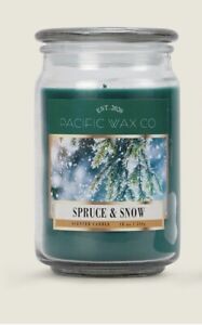 Pacific Wax Co Candle -Spruce And Snow Scented Large Jar-510g/18oz