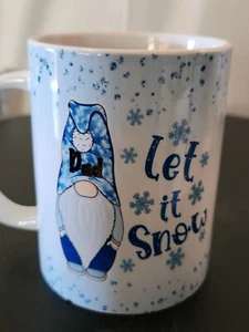 Let It Snow/Gnome Themed Ceramic Coffee Mug Set Of 4 - Picture 1 of 12