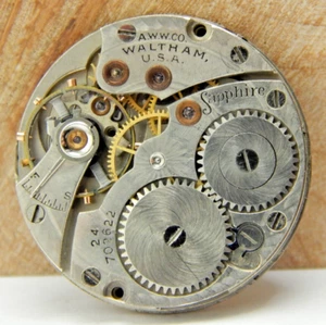 Reloj pulsera Waltham 15j Zafiro 6/0s 1924 vintage movimiento caza con esfera - Imagen 1 de 4