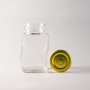 Honey Jam Marmalade Sauces Glass Jar 3.5 oz/ 106 ml with Lids Zigzag