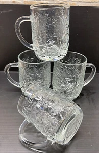 4er Set Princess House Fantasia Kaffeetassen Tassen Weihnachtsstern glasklar #516 - Bild 1 von 2