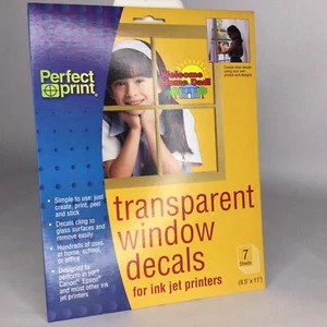 Transparente Fensteraufkleber 7 Blatt selber drucken von Perfect Print  - Bild 1 von 4