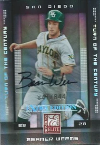 (HCW) 2008 Donruss Elite Extra Edition BEAMER WEEMS #/844 Auto Century 01447 - Picture 1 of 2