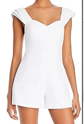 Белый плиссированный комбинезон Alice & Olivia Iman с рукавами-крылышками размер 2 новый - Изображение 1 из 4